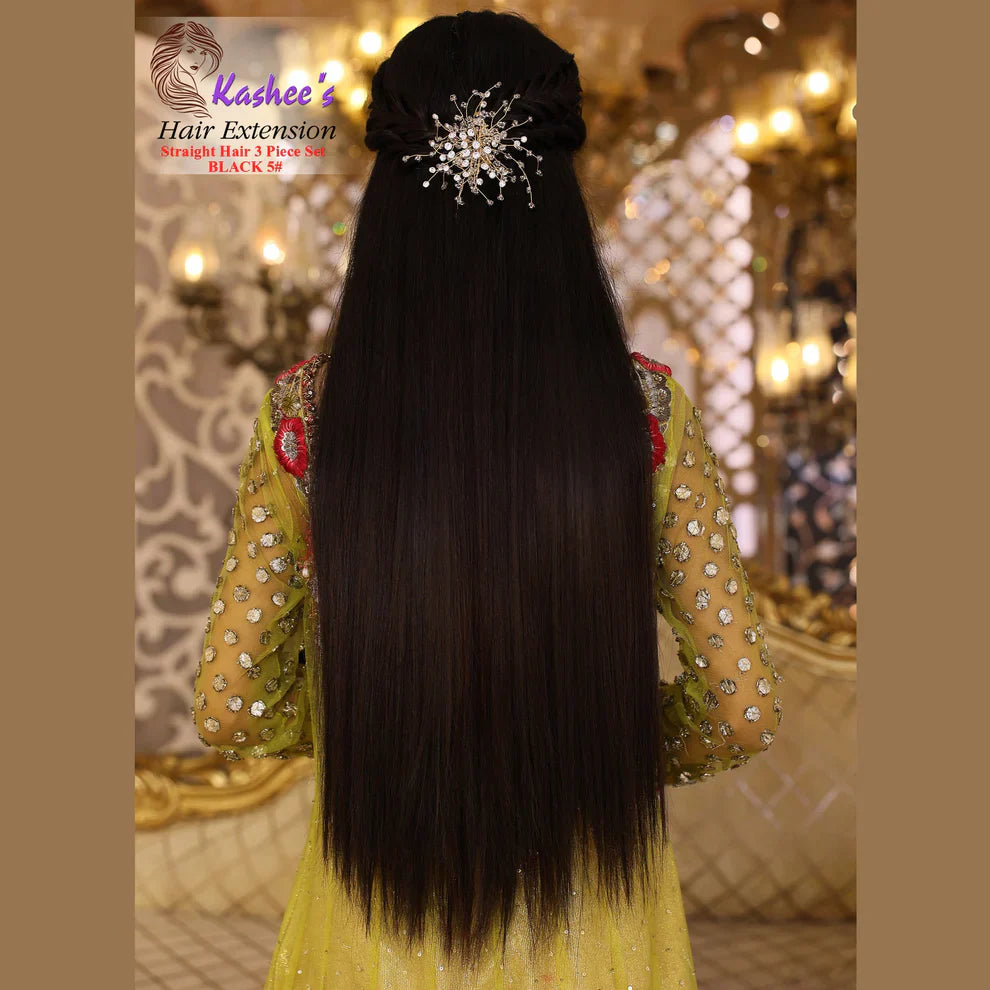 Synthetic Straight Natural Black Hair Extension 24-26 INCH